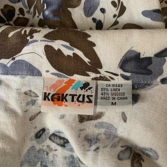 Vintage 90’s linen blend short sleeve blouse - Picture 5 of 5